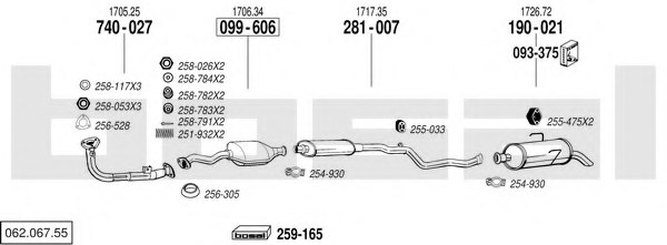 BOSAL 062.067.55 Exhaust System